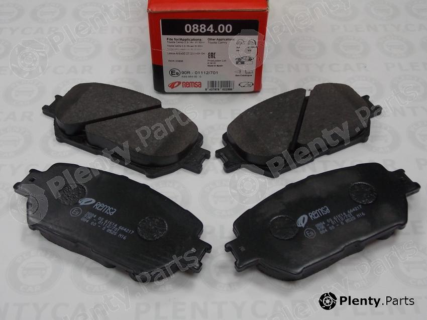  REMSA part 0884.00 (088400) Brake Pad Set, disc brake