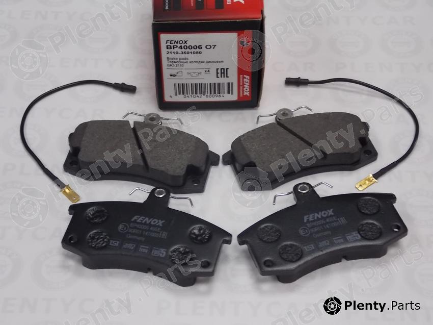  FENOX part BP40006O7 Brake Pad Set, disc brake