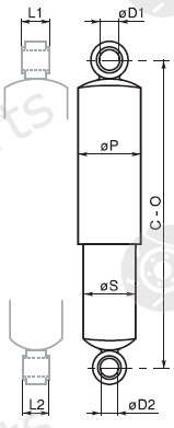  WABCO part 4386040030 Shock Absorber, cab suspension
