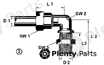  WABCO part 8938300420 Connector, compressed air line