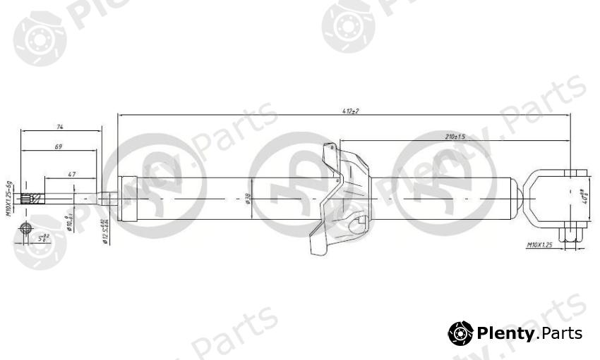  JD part JAA0137 Shock Absorber Gas RR Honda Accord