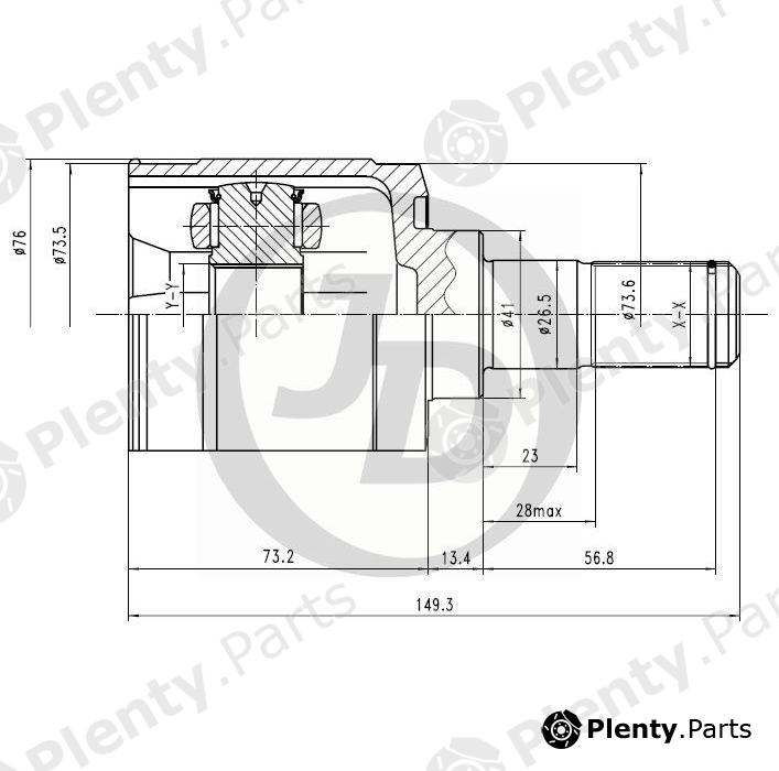  JD part JCN0182 Replacement part