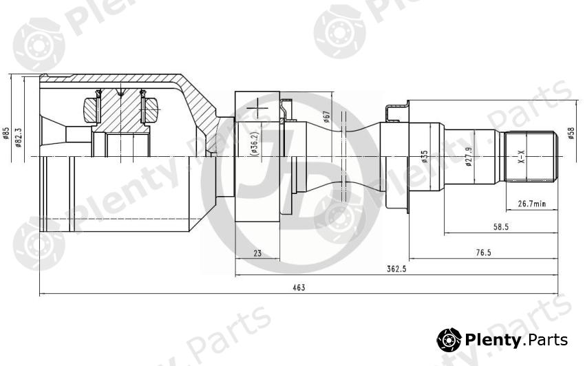  JD part JCN0207 Replacement part