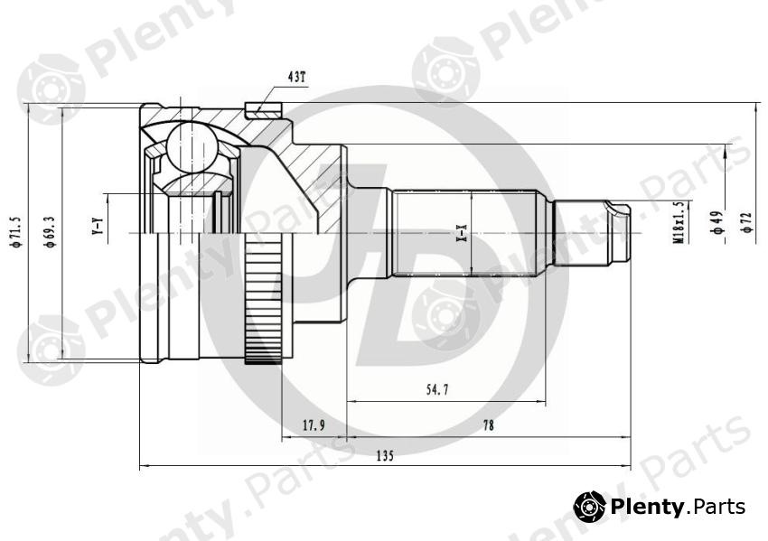  JD part JCT0041A Replacement part