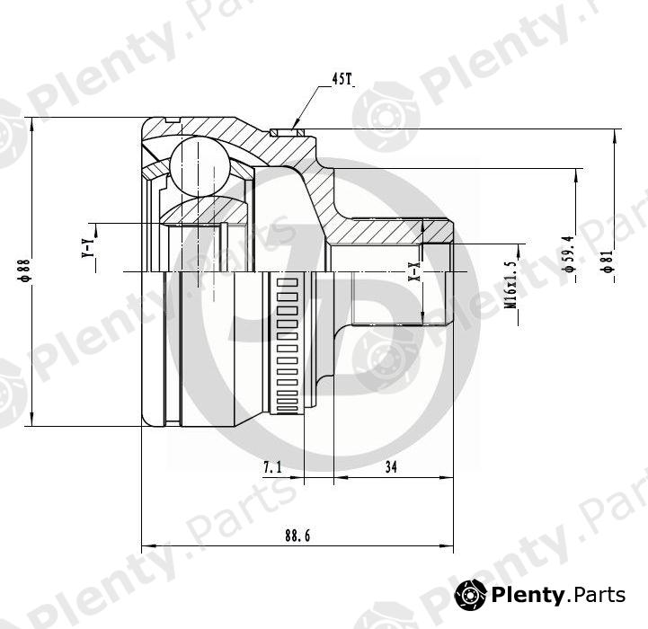  JD part JCT0093A Replacement part