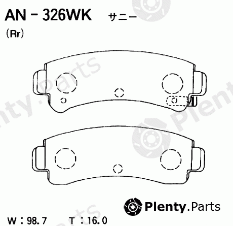  AKEBONO part AN-326WK (AN326WK) Replacement part