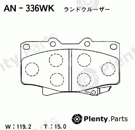  AKEBONO part AN-336WK (AN336WK) Brake Pad Set, disc brake