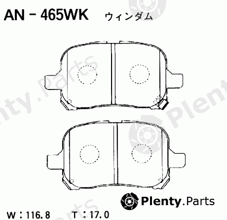  AKEBONO part AN-465WK (AN465WK) Brake Pad Set, disc brake