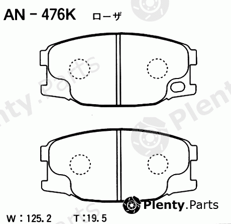  AKEBONO part AN-476K (AN476K) Brake Pad Set, disc brake
