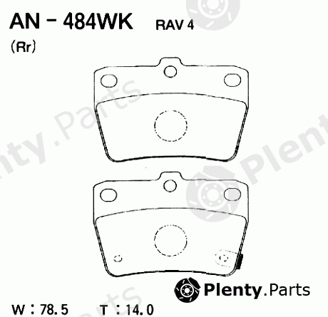  AKEBONO part AN-484WK (AN484WK) Brake Pad Set, disc brake