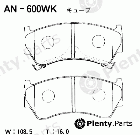  AKEBONO part AN-600WK (AN600WK) Brake Pad Set, disc brake