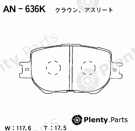  AKEBONO part AN-636K (AN636K) Brake Pad Set, disc brake
