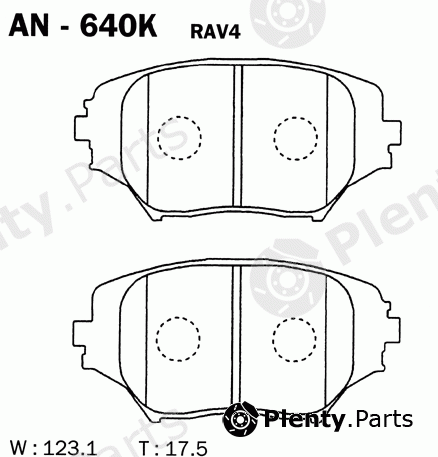  AKEBONO part AN-640K (AN640K) Brake Pad Set, disc brake