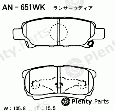  AKEBONO part AN-651WK (AN651WK) Replacement part