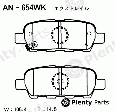  AKEBONO part AN-654WK (AN654WK) Replacement part