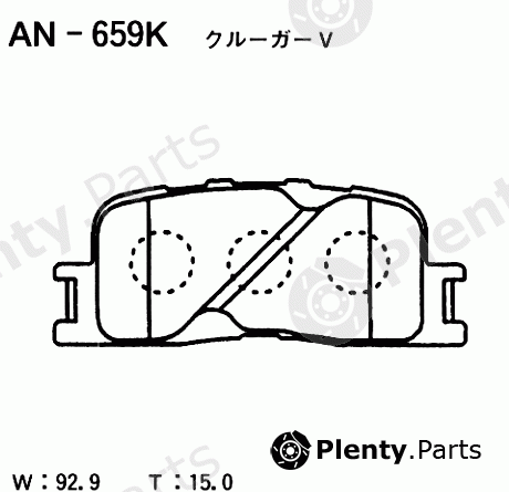  AKEBONO part AN-659K (AN659K) Brake Pad Set, disc brake