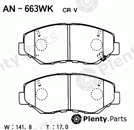  AKEBONO part AN-663WK (AN663WK) Brake Pad Set, disc brake