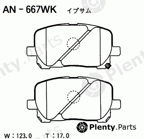  AKEBONO part AN-667WK (AN667WK) Replacement part