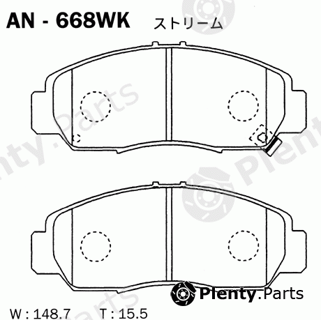  AKEBONO part AN-668WK (AN668WK) Replacement part