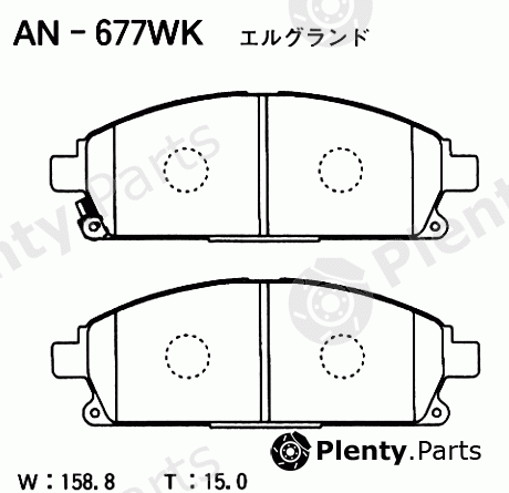 AKEBONO part AN-677WK (AN677WK) Brake Pad Set, disc brake