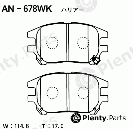 AKEBONO part AN-678WK (AN678WK) Brake Pad Set, disc brake