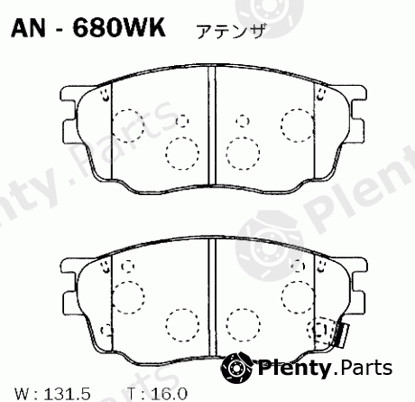 AKEBONO part AN-680WK (AN680WK) Brake Pad Set, disc brake