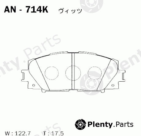  AKEBONO part AN-714K (AN714K) Brake Pad Set, disc brake