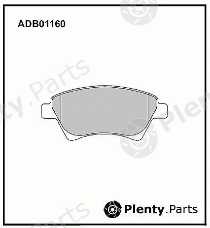  ALLIED NIPPON part ADB01160 Brake Pad Set, disc brake