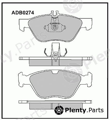  ALLIED NIPPON part ADB0274 Brake Pad Set, disc brake