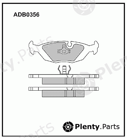  ALLIED NIPPON part ADB0356 Brake Pad Set, disc brake