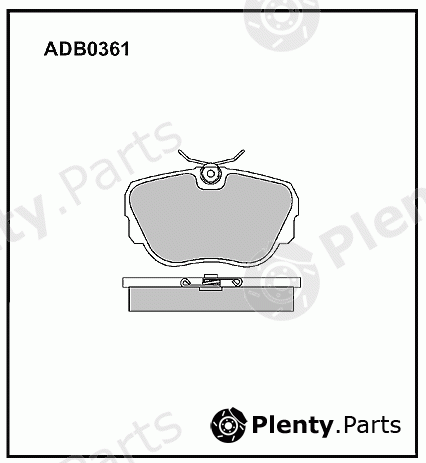  ALLIED NIPPON part ADB0361 Brake Pad Set, disc brake
