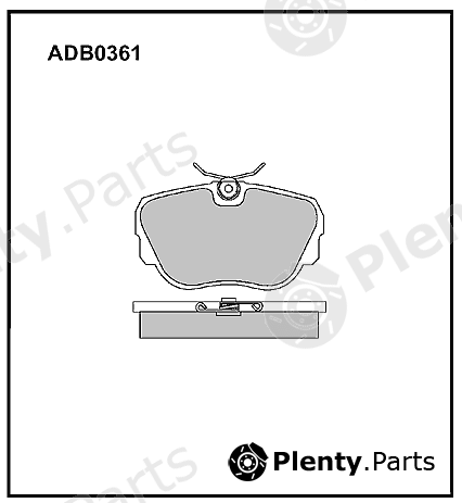  ALLIED NIPPON part ADB0361 Brake Pad Set, disc brake