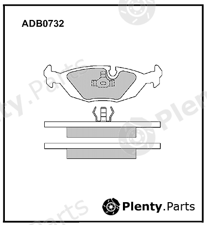  ALLIED NIPPON part ADB0732 Brake Pad Set, disc brake