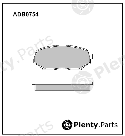  ALLIED NIPPON part ADB0754 Brake Pads Mitsubishi Pajero Junior / Pajero Mini
