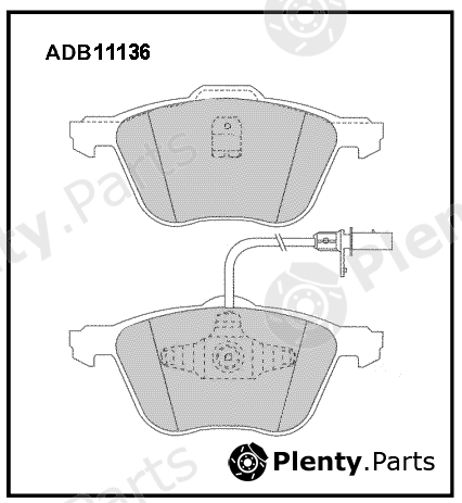  ALLIED NIPPON part ADB11136 Brake Pad Set, disc brake