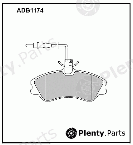  ALLIED NIPPON part ADB1174 Brake Pad Set, disc brake