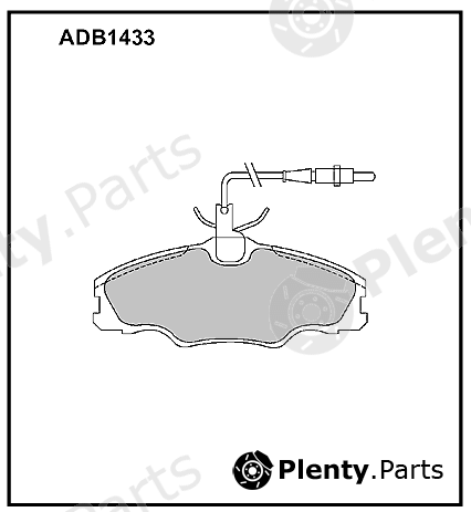  ALLIED NIPPON part ADB1433 Brake Pad Set, disc brake