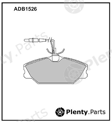  ALLIED NIPPON part ADB1526 Brake Pad Set, disc brake