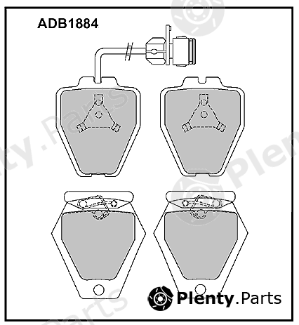  ALLIED NIPPON part ADB1884 Brake Pad Set, disc brake