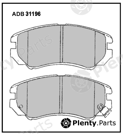  ALLIED NIPPON part ADB31196 Brake Pad Set, disc brake