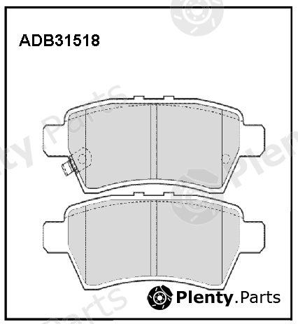  ALLIED NIPPON part ADB31518 Brake Pad Set, disc brake