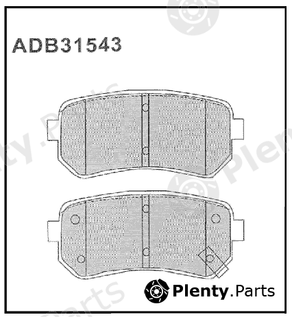  ALLIED NIPPON part ADB31543 Brake Pad Set, disc brake