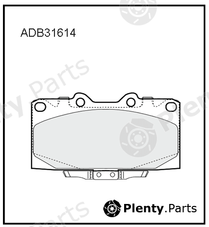  ALLIED NIPPON part ADB31614 Brake Pad Set, disc brake
