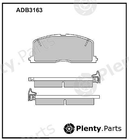  ALLIED NIPPON part ADB3163 Brake Pad Set, disc brake