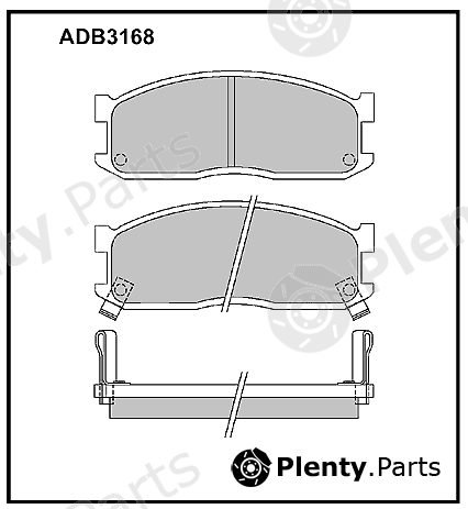  ALLIED NIPPON part ADB3168 Brake Pad Set, disc brake
