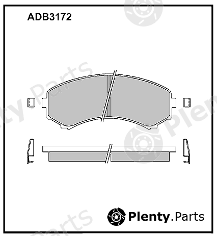  ALLIED NIPPON part ADB3172 Brake Pad Set, disc brake