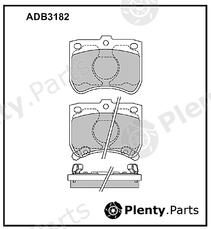 ALLIED NIPPON part ADB3182 Brake Pad Set, disc brake