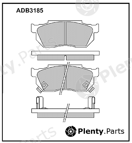  ALLIED NIPPON part ADB3185 Brake Pad Set, disc brake