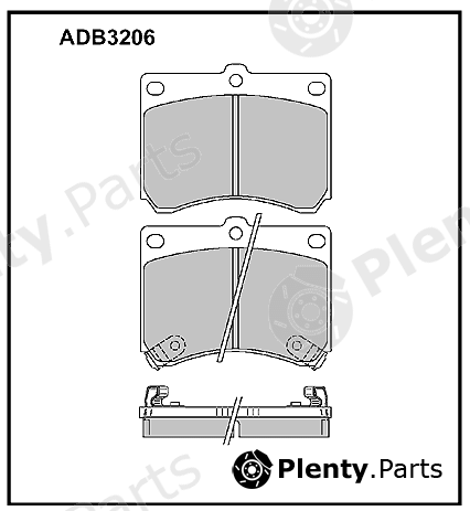  ALLIED NIPPON part ADB3206 Brake Pad Set, disc brake