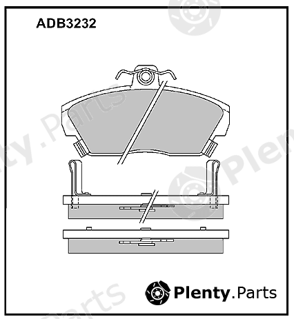  ALLIED NIPPON part ADB3232 Brake Pad Set, disc brake